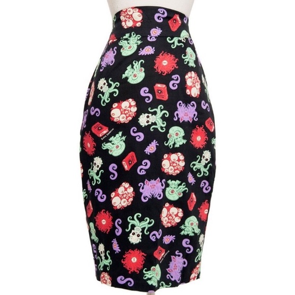 Pinup Couture Other - NWT Baby Cthulhu print Pencil Skirt